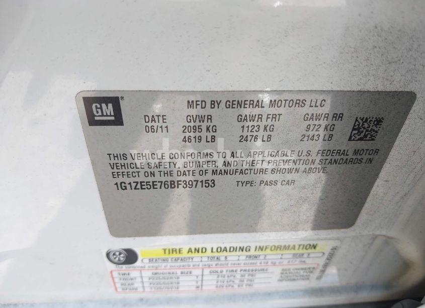 Photo 9 of 2011 Chevrolet Malibu LTZ (VIN 1G1ZE5E76BF397153)