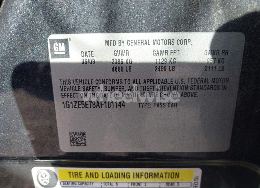 Photo 9 of 2010 Chevrolet Malibu LTZ (VIN 1G1ZE5E78AF101144)