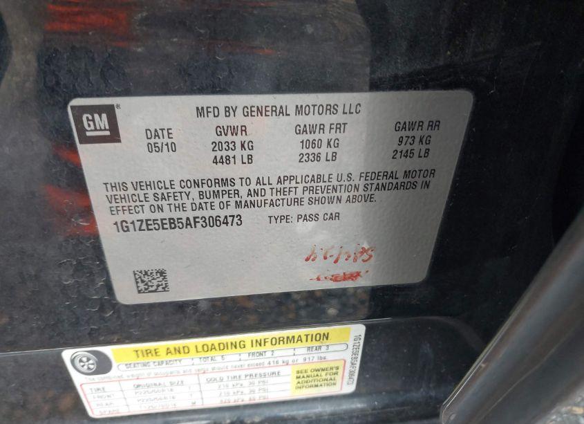 Photo 9 of 2010 Chevrolet Malibu LTZ (VIN 1G1ZE5EB5AF306473)