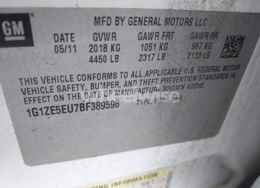 Photo 9 of 2011 Chevrolet Malibu LTZ (VIN 1G1ZE5EU7BF389598)