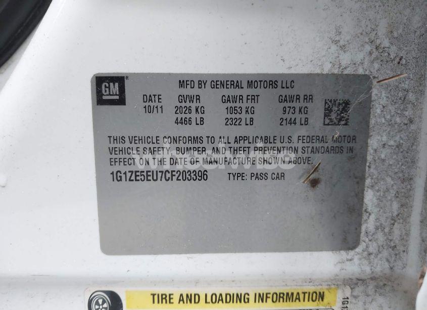 Photo 9 of 2012 Chevrolet Malibu 1LZ (VIN 1G1ZE5EU7CF203396)