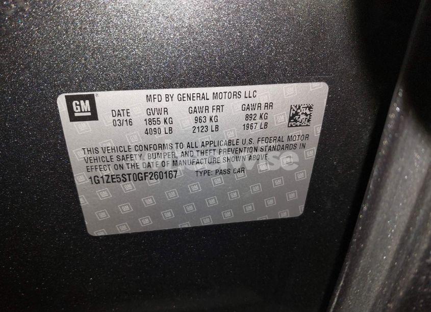 Photo 9 of 2016 Chevrolet Malibu 1LT (VIN 1G1ZE5ST0GF260167)