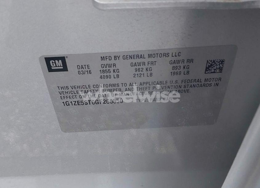 Photo 9 of 2016 Chevrolet Malibu 1LT (VIN 1G1ZE5ST0GF260850)