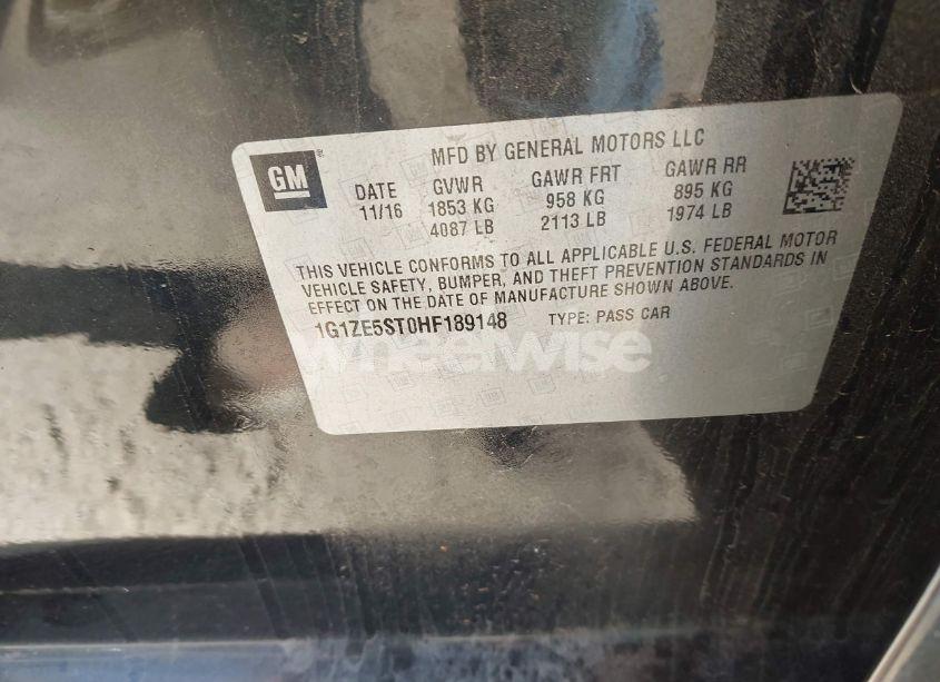 Photo 9 of 2017 Chevrolet Malibu 1LT (VIN 1G1ZE5ST0HF189148)