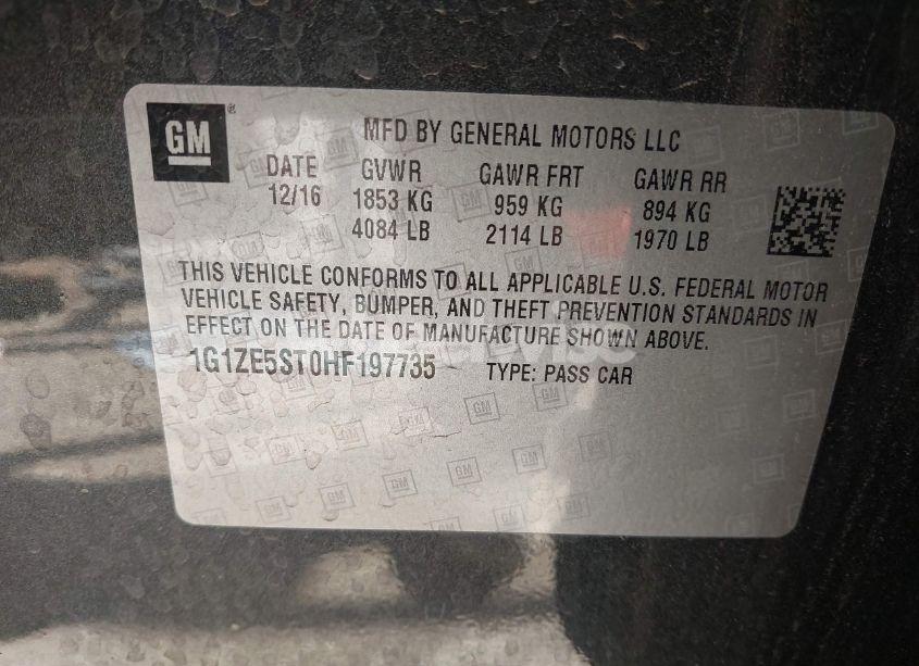 Photo 9 of 2017 Chevrolet Malibu (VIN 1G1ZE5ST0HF197735)