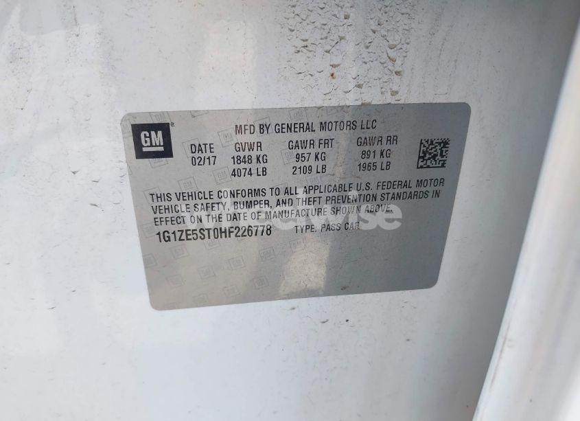 Photo 9 of 2017 Chevrolet Malibu 1LT (VIN 1G1ZE5ST0HF226778)