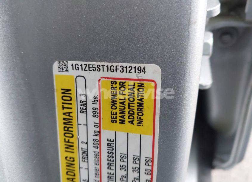 Photo 9 of 2016 Chevrolet Malibu 1LT (VIN 1G1ZE5ST1GF312194)