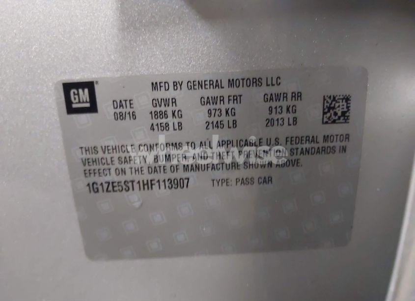 Photo 9 of 2017 Chevrolet Malibu 1LT (VIN 1G1ZE5ST1HF113907)