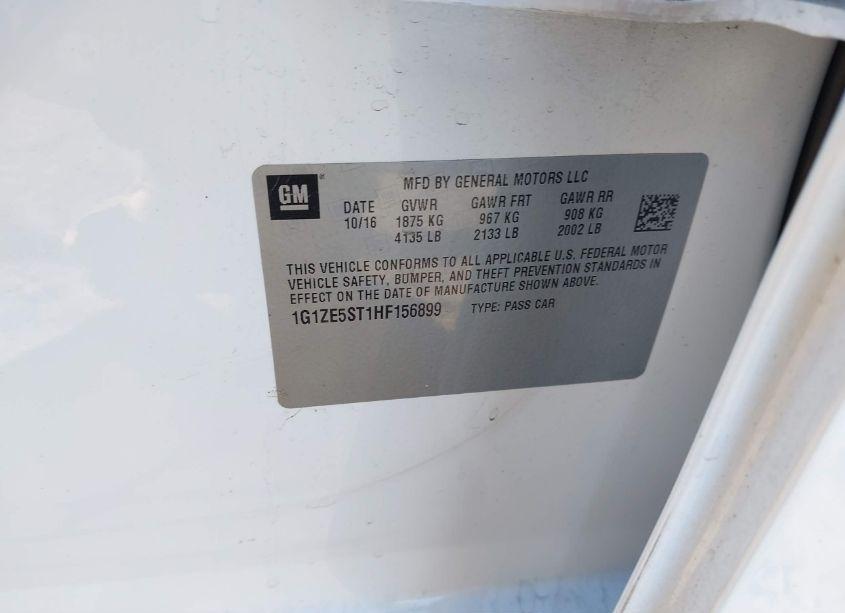 Photo 9 of 2017 Chevrolet Malibu 1LT (VIN 1G1ZE5ST1HF156899)