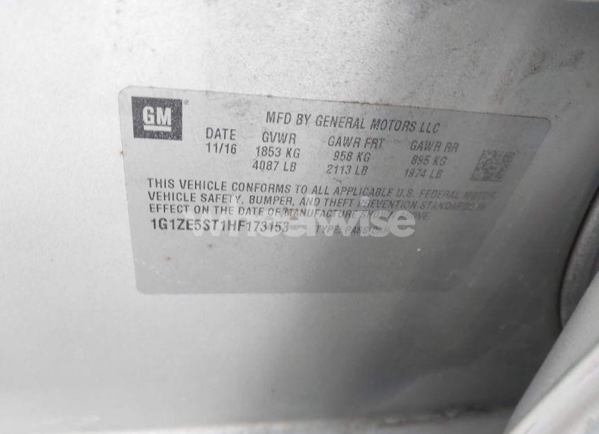 Photo 9 of 2017 Chevrolet Malibu 1LT (VIN 1G1ZE5ST1HF173153)