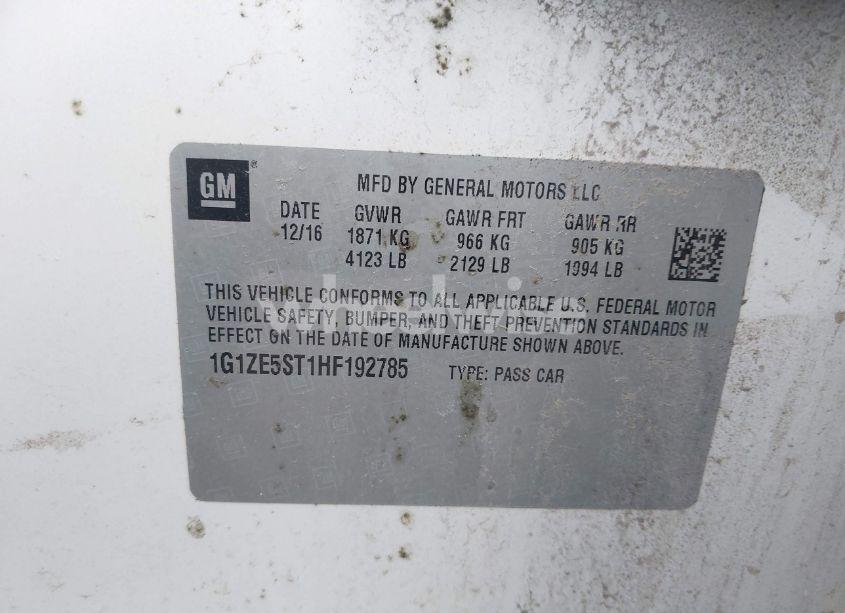 Photo 9 of 2017 Chevrolet Malibu 1LT (VIN 1G1ZE5ST1HF192785)