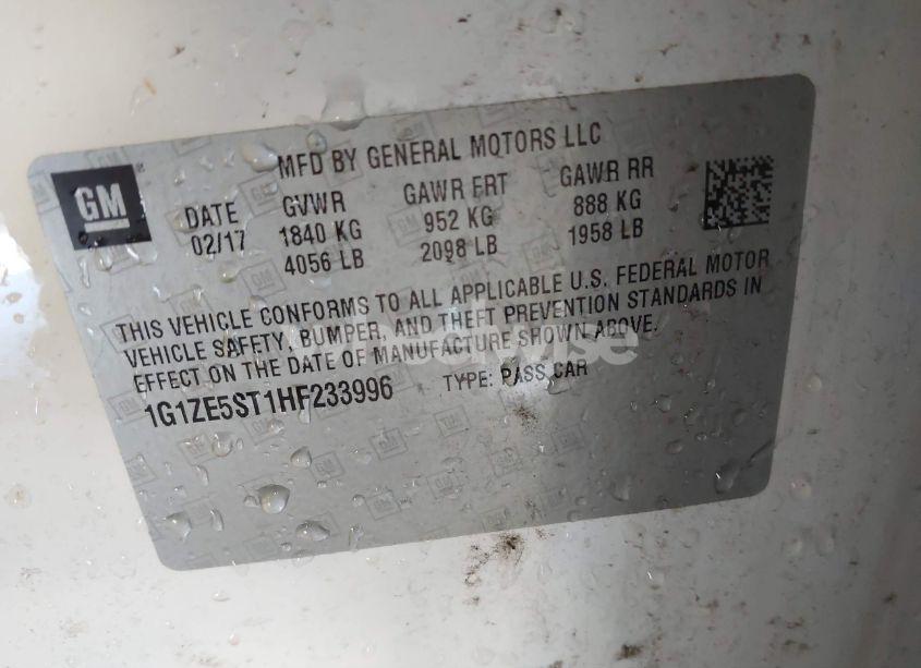 Photo 9 of 2017 Chevrolet Malibu 1LT (VIN 1G1ZE5ST1HF233996)