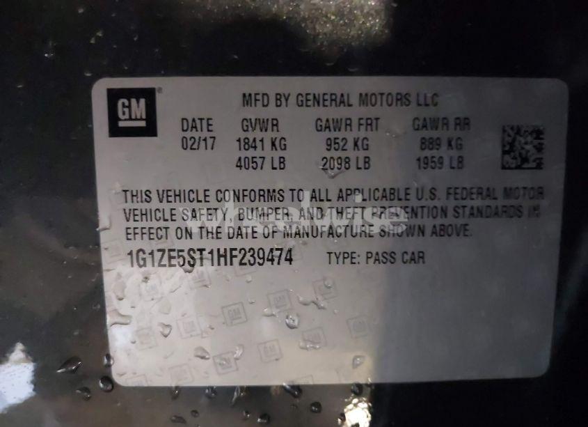 Photo 9 of 2017 Chevrolet Malibu 1LT (VIN 1G1ZE5ST1HF239474)