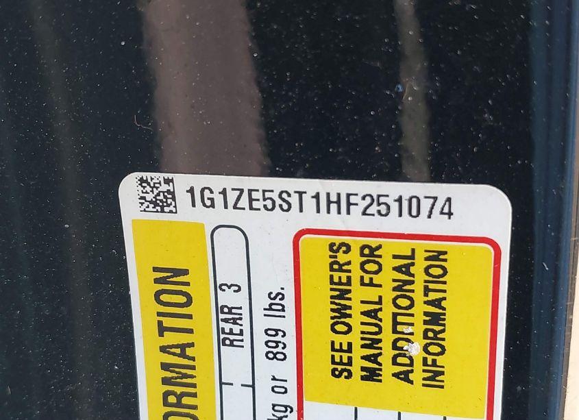 Photo 9 of 2017 Chevrolet Malibu 1LT (VIN 1G1ZE5ST1HF251074)