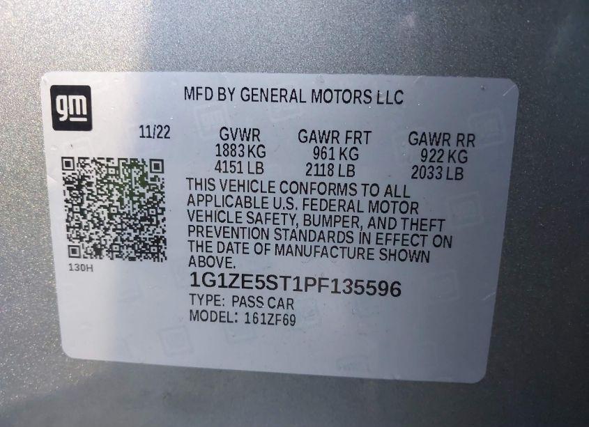 Photo 9 of 2023 Chevrolet Malibu FWD 2LT (VIN 1G1ZE5ST1PF135596)