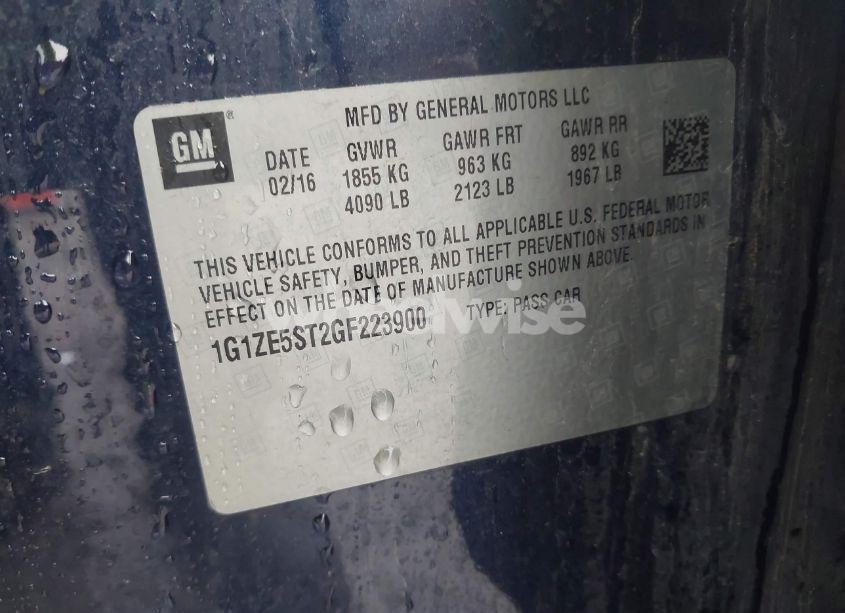 Photo 9 of 2016 Chevrolet Malibu 1LT (VIN 1G1ZE5ST2GF223900)