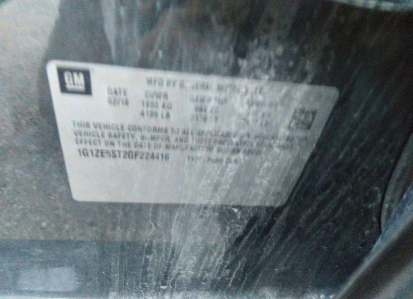 Photo 9 of 2016 Chevrolet Malibu 1LT (VIN 1G1ZE5ST2GF224416)