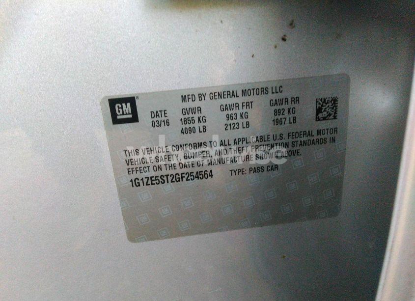 Photo 9 of 2016 Chevrolet Malibu 1LT (VIN 1G1ZE5ST2GF254564)