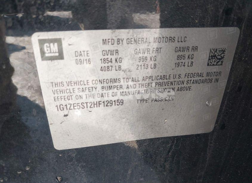 Photo 9 of 2017 Chevrolet Malibu 1LT (VIN 1G1ZE5ST2HF129159)