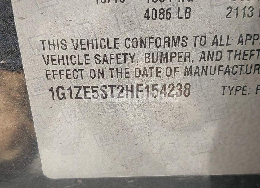 Photo 9 of 2017 Chevrolet Malibu 1LT (VIN 1G1ZE5ST2HF154238)