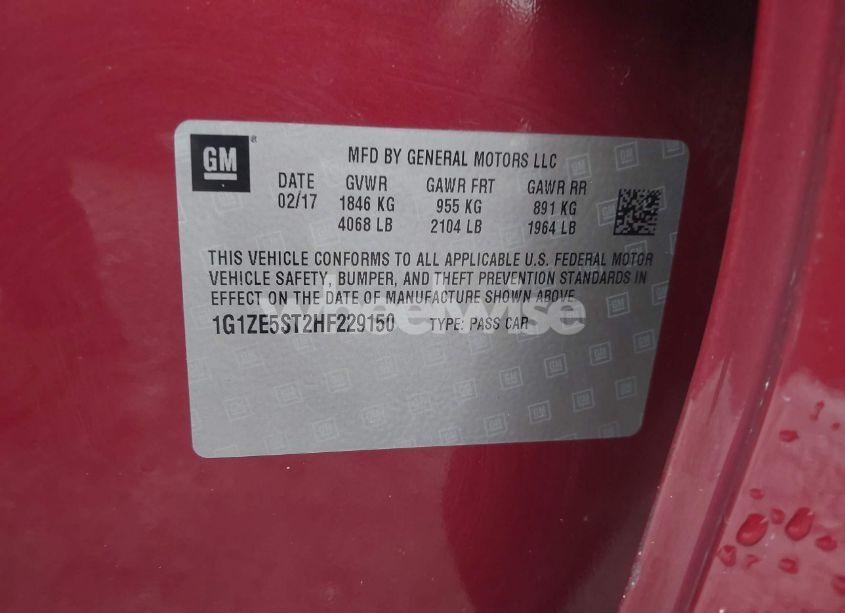 Photo 9 of 2017 Chevrolet Malibu 1LT (VIN 1G1ZE5ST2HF229150)