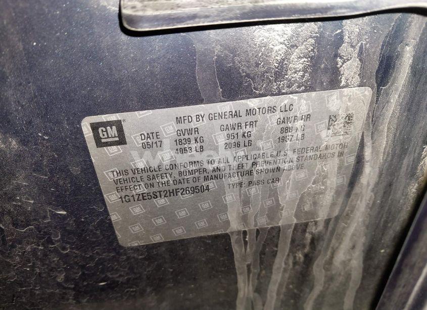 Photo 9 of 2017 Chevrolet Malibu 1LT (VIN 1G1ZE5ST2HF269504)