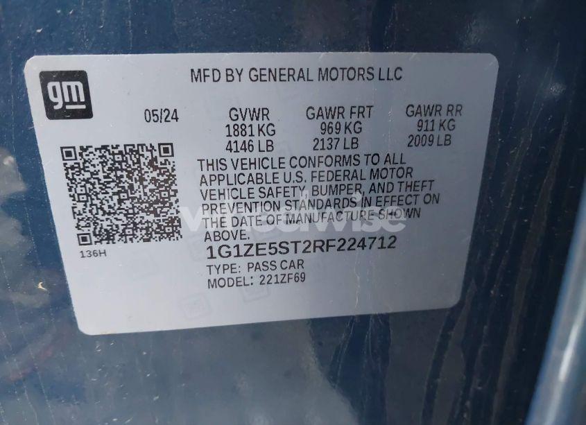 Photo 9 of 2024 Chevrolet Malibu FWD 2LT (VIN 1G1ZE5ST2RF224712)