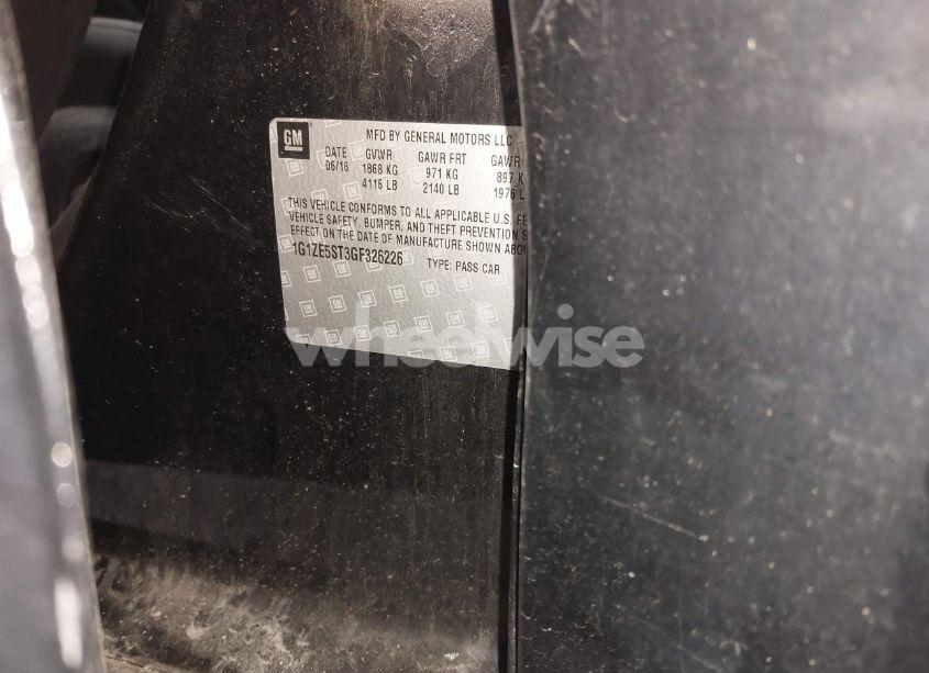 Photo 9 of 2016 Chevrolet Malibu 1LT (VIN 1G1ZE5ST3GF326226)