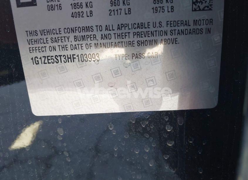 Photo 9 of 2017 Chevrolet Malibu 1LT (VIN 1G1ZE5ST3HF103993)