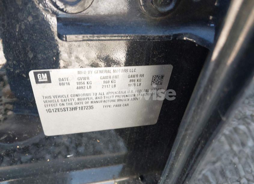 Photo 9 of 2017 Chevrolet Malibu 1LT (VIN 1G1ZE5ST3HF107235)