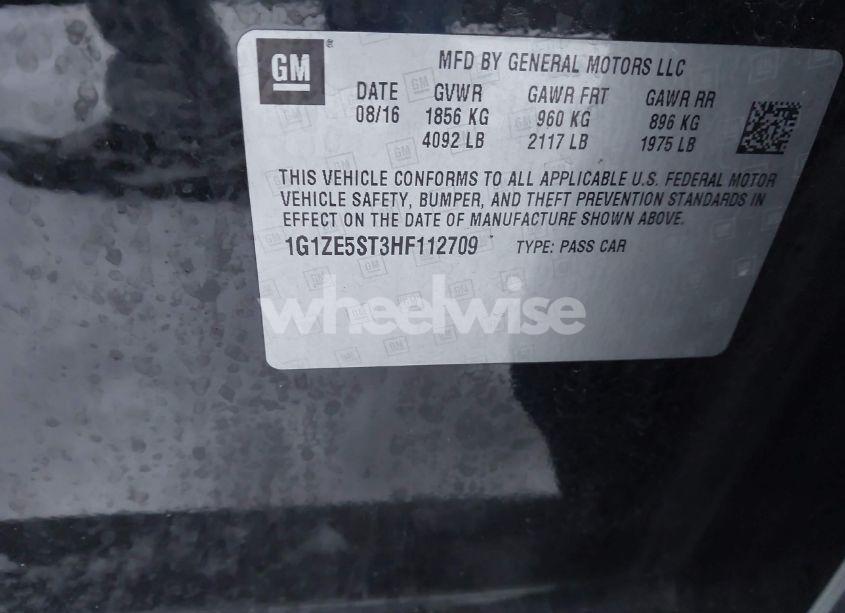 Photo 9 of 2017 Chevrolet Malibu 1LT (VIN 1G1ZE5ST3HF112709)