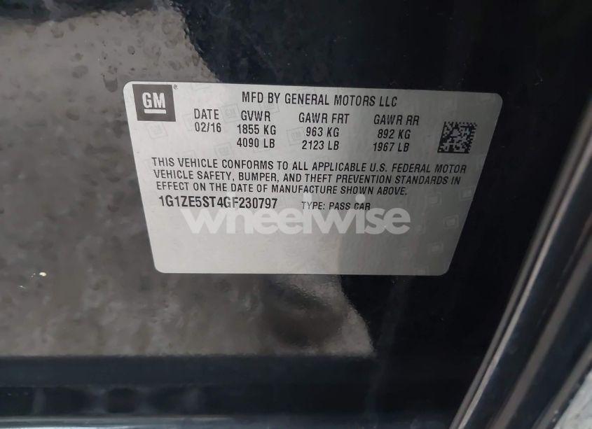 Photo 9 of 2016 Chevrolet Malibu 1LT (VIN 1G1ZE5ST4GF230797)