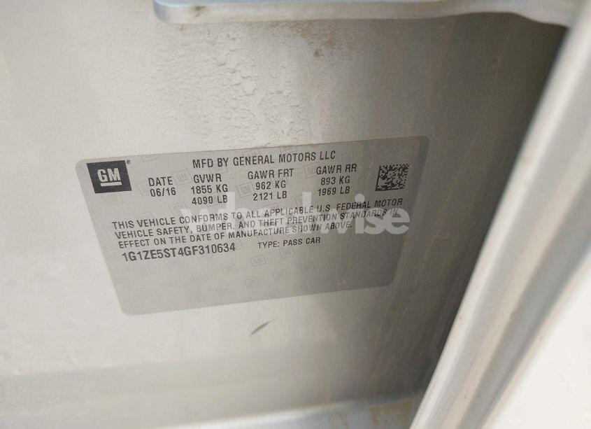 Photo 9 of 2016 Chevrolet Malibu 1LT (VIN 1G1ZE5ST4GF310634)