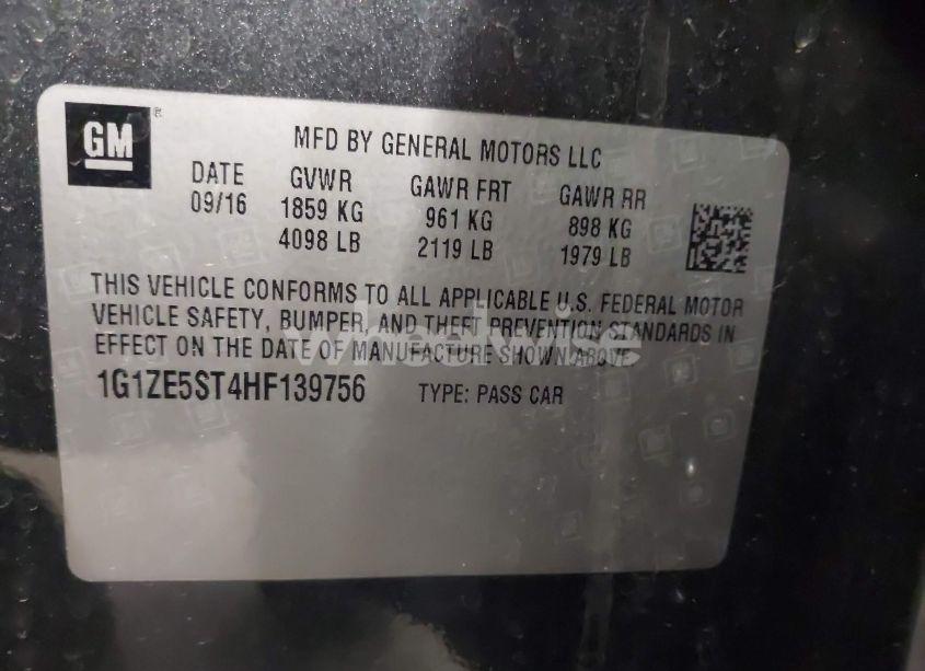 Photo 9 of 2017 Chevrolet Malibu 1LT (VIN 1G1ZE5ST4HF139756)