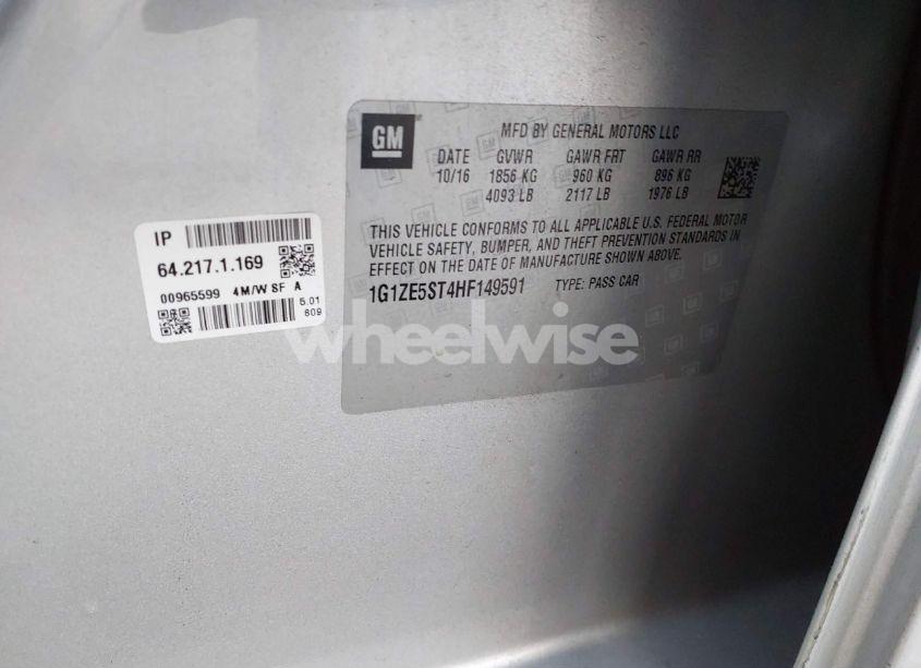 Photo 9 of 2017 Chevrolet Malibu 1LT (VIN 1G1ZE5ST4HF149591)