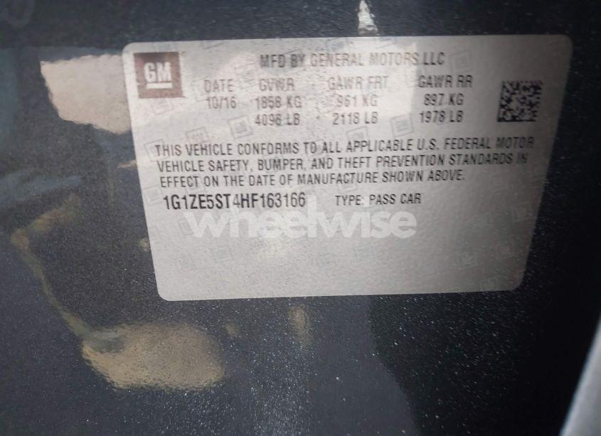 Photo 9 of 2017 Chevrolet Malibu 1LT (VIN 1G1ZE5ST4HF163166)