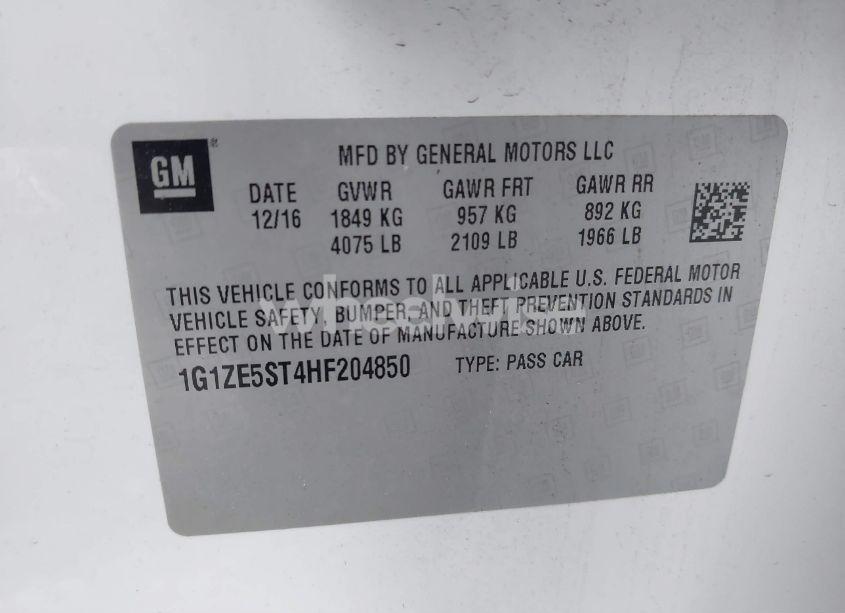 Photo 9 of 2017 Chevrolet Malibu 1LT (VIN 1G1ZE5ST4HF204850)