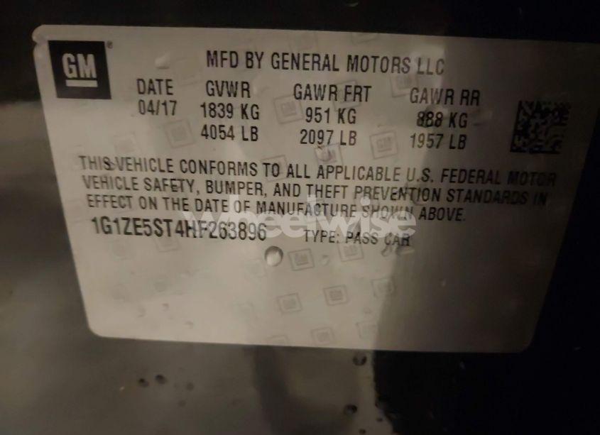 Photo 9 of 2017 Chevrolet Malibu 1LT (VIN 1G1ZE5ST4HF263896)