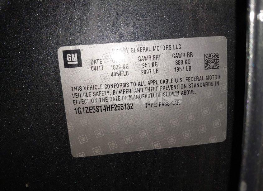 Photo 9 of 2017 Chevrolet Malibu 1LT (VIN 1G1ZE5ST4HF265132)