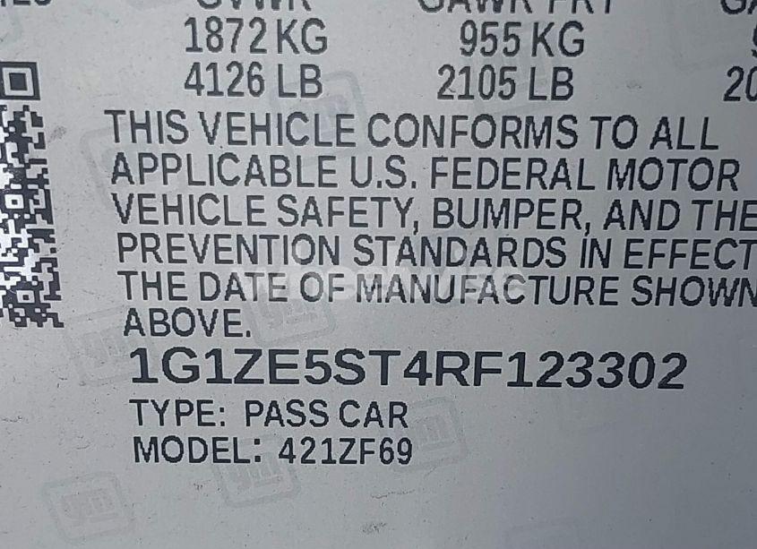 Photo 9 of 2024 Chevrolet Malibu FWD 2LT (VIN 1G1ZE5ST4RF123302)