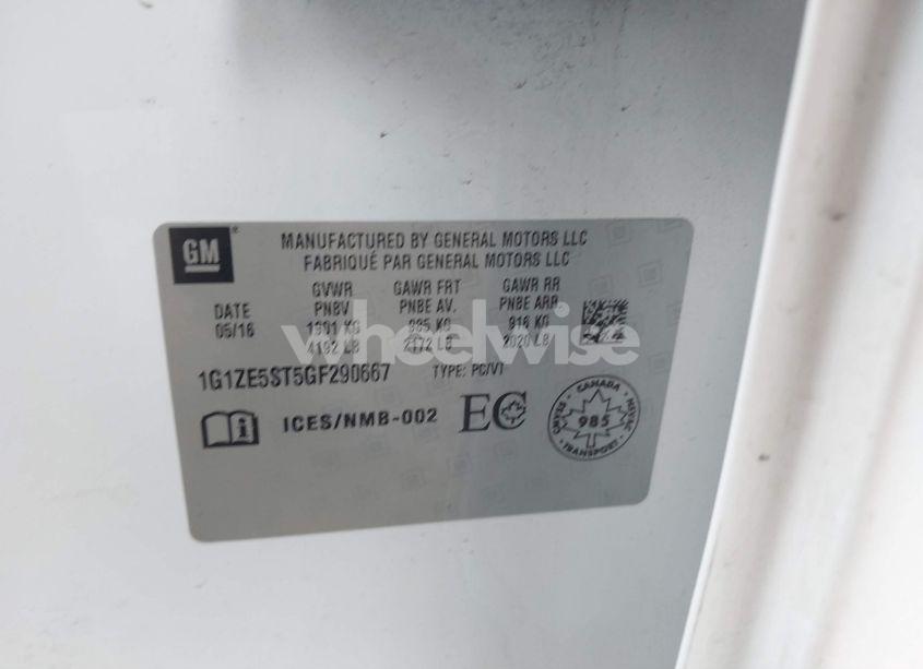 Photo 9 of 2016 Chevrolet Malibu 1LT (VIN 1G1ZE5ST5GF290667)