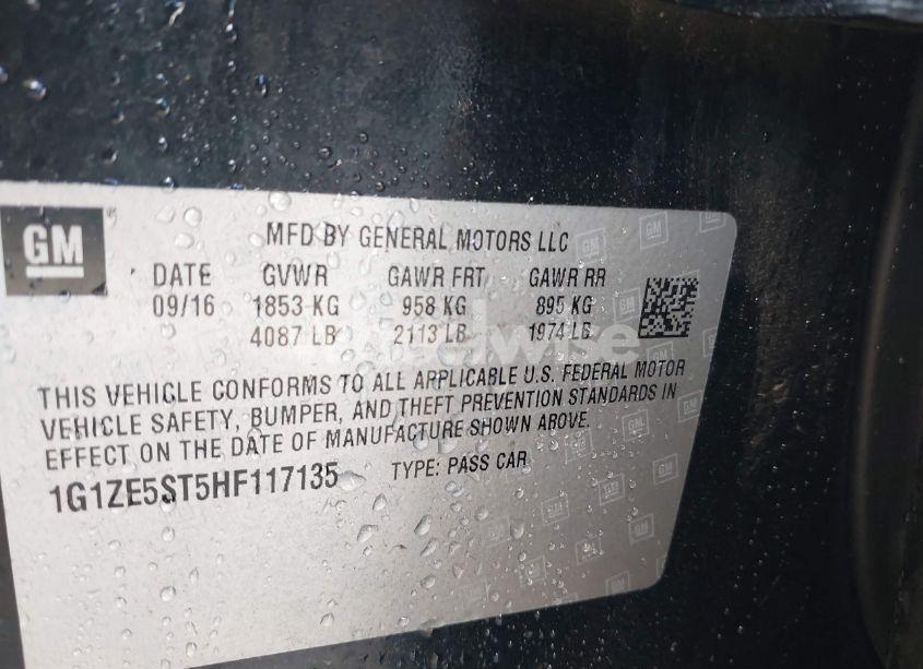 Photo 9 of 2017 Chevrolet Malibu 1LT (VIN 1G1ZE5ST5HF117135)