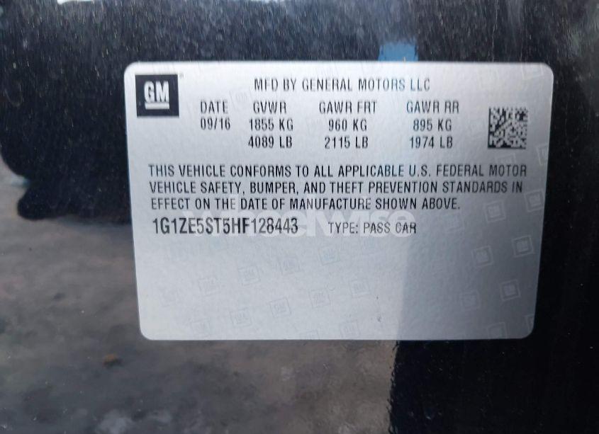 Photo 9 of 2017 Chevrolet Malibu 1LT (VIN 1G1ZE5ST5HF128443)