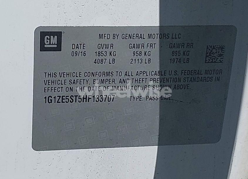 Photo 9 of 2017 Chevrolet Malibu 1LT (VIN 1G1ZE5ST5HF133707)