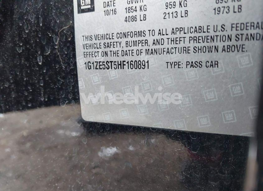 Photo 9 of 2017 Chevrolet Malibu 1LT (VIN 1G1ZE5ST5HF160891)