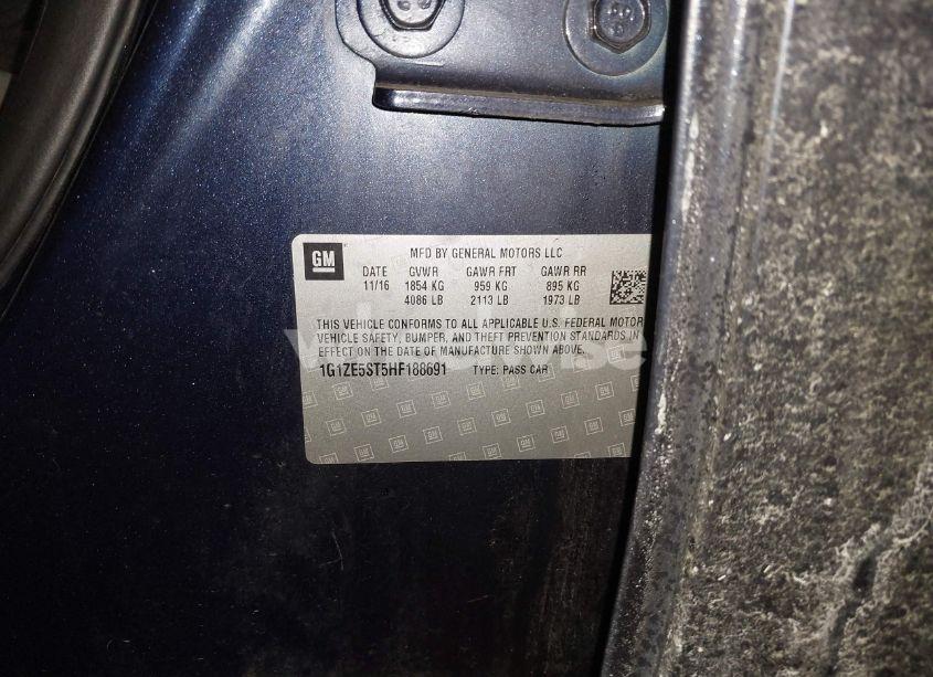 Photo 9 of 2017 Chevrolet Malibu 1LT (VIN 1G1ZE5ST5HF188691)