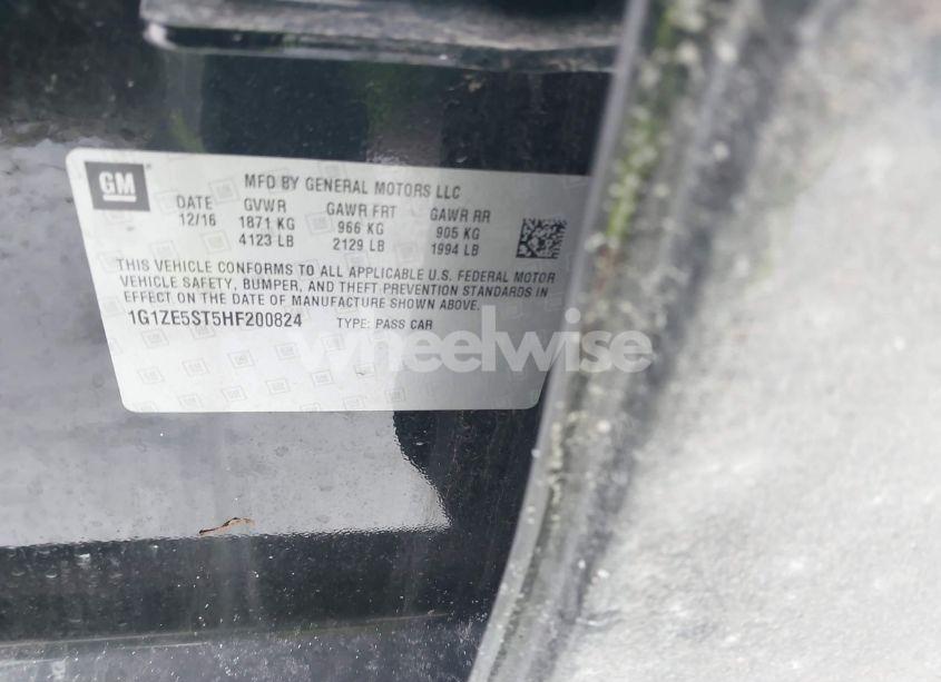 Photo 9 of 2017 Chevrolet Malibu 1LT (VIN 1G1ZE5ST5HF200824)