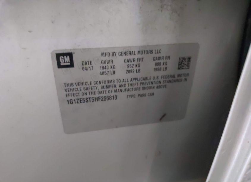 Photo 9 of 2017 Chevrolet Malibu 1LT (VIN 1G1ZE5ST5HF256813)