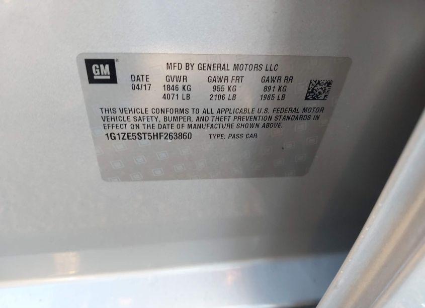 Photo 9 of 2017 Chevrolet Malibu 1LT (VIN 1G1ZE5ST5HF263860)