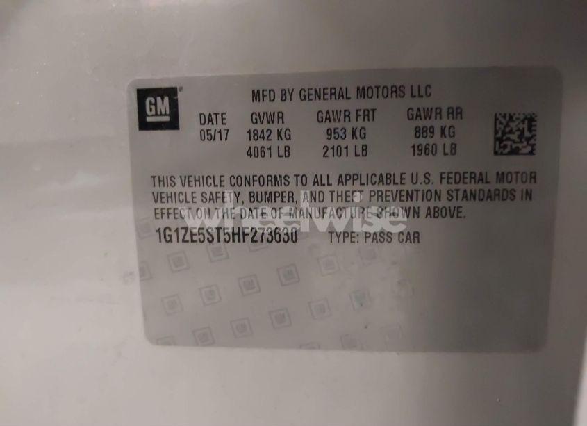 Photo 9 of 2017 Chevrolet Malibu 1LT (VIN 1G1ZE5ST5HF273630)